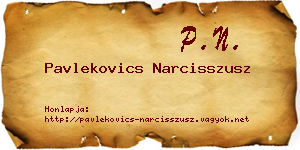 Pavlekovics Narcisszusz névjegykártya